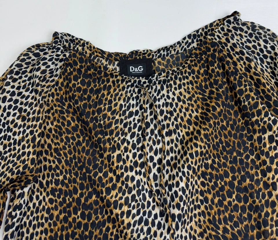 Blusa Dolce Gabbana de leopardo de gran tamaño talla 38/S Foto 4 de 4