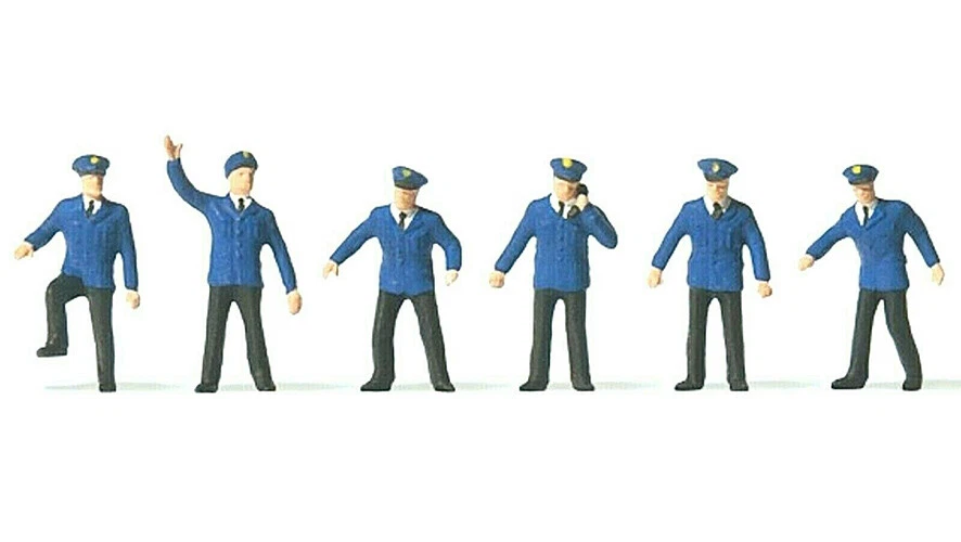 Preiser scala N 79012 Figure Omini personale ferroviario 6 pezzi 1,1 cm Nuovi