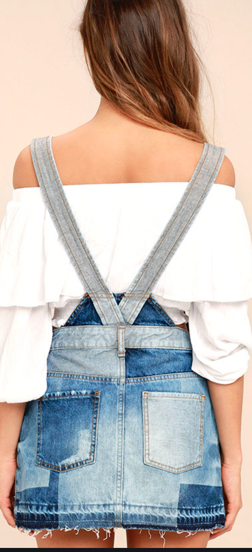 free people denim patchwork dress Free People Sz L Denim Patchwork Distressed Lace Insert Dress NWT Z387-9