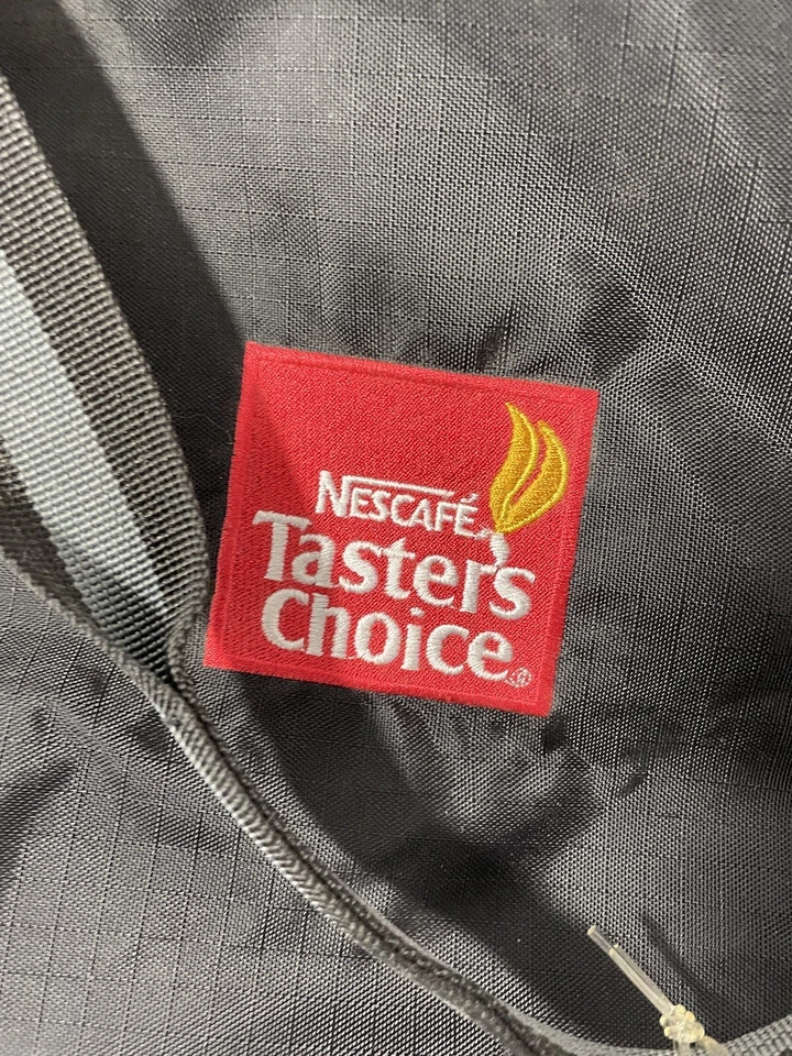 Nescafe Taster's Choice coffee Eddie Bauer Black Nylon Duffle Gym Bag promo NWT - Image 2 of 4