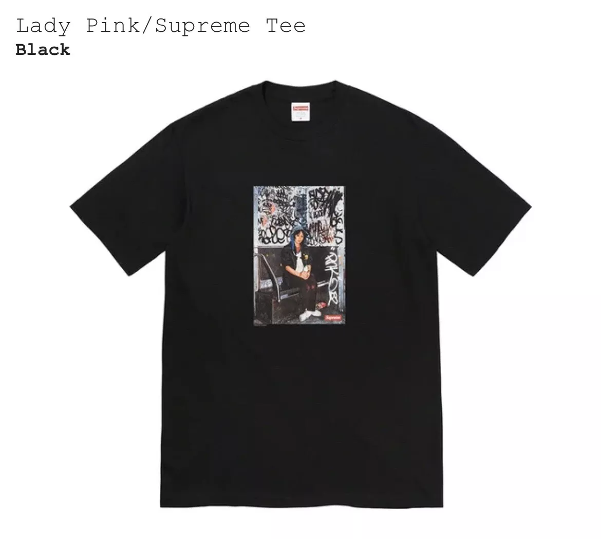 Supreme® Medium FW21 eBay - Brand Size T-shirt Tee x Pink Black - New - - | Lady