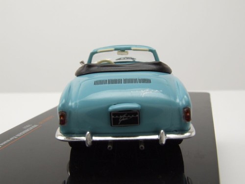 Modellino auto VW Karmann Ghia Cabrio 1955 blu chiaro 1:43 ixo models - Foto 6 di 9