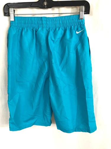 Nike Youth XL Teal Athletic Shorts With Logo Print 158-170cm 13-15 Yrs - Picture 7 of 7