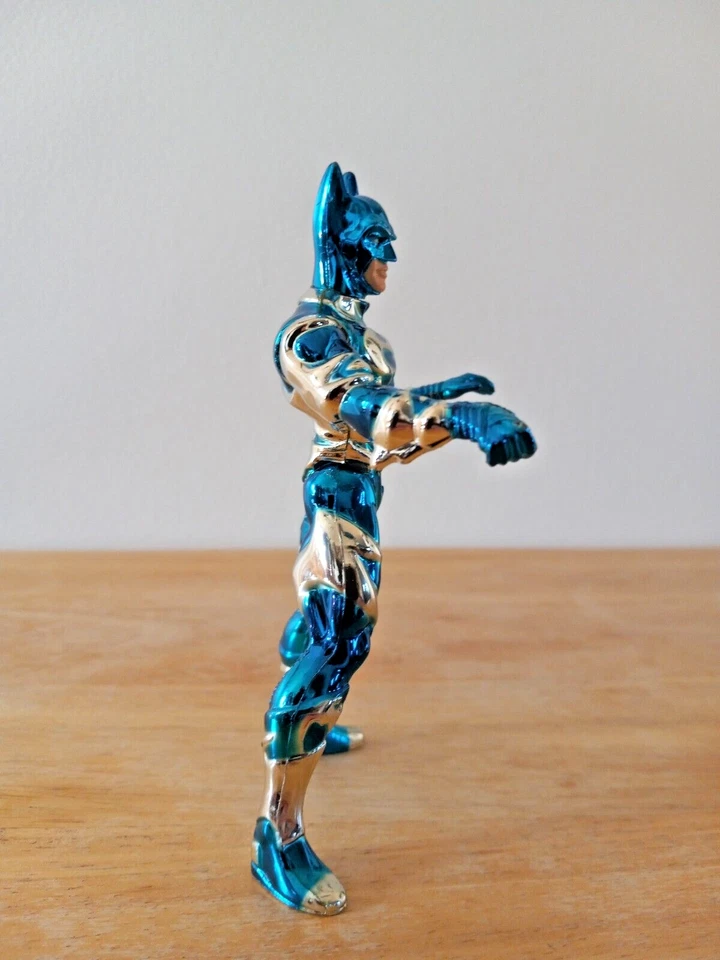 Vintage DC Comics 1997 Batman Figure Metalic Blue Silver - image 4 of 4