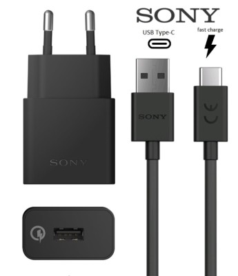 Original SONY Schnell Ladegerät + TYP C Ladekabel Xperia XA2 / XA1 Plus Ultra 