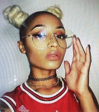 Retro Oversized Semi rimless Large Round Clear Lens Women Big Large Sunglasses