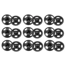 48 Set Sew-on Snap Buttons 8/10/12mm Metal Snap Fastener Buttons, Black