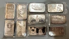 Lot of 10 - 1 Troy oz .999 Fine Silver Mint Bars