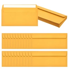 24 Pack Golden #10 Business Envelopes, Letter Size Envelopes