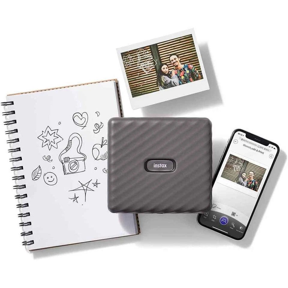 Fujifilm INSTAX Link WIDE Printer (Mocha Gray) - Image 2 of 4