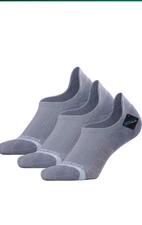 BRISIRA Coolmax Bamboo Viscose Compression Running No Show Socks Womens Blue LG