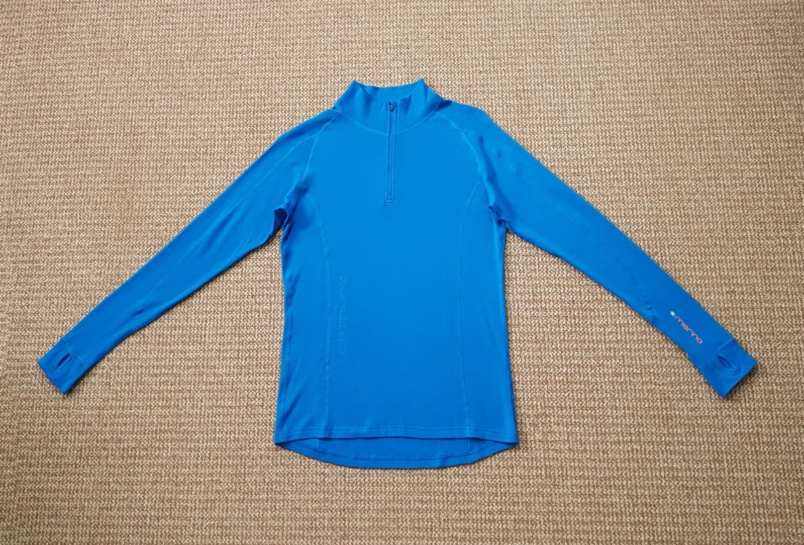 Ortovox Merino Men's Long Sleeve Base Layer Zip Neck sz L