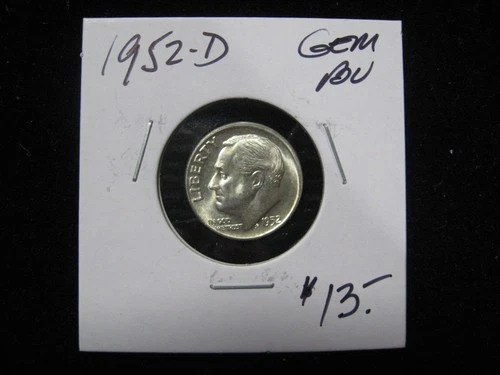 1952-D ROOSEVELT SILVER DIME BETTER DATE! SUPER NICE GEM BU