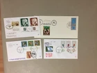 Four Israel fdc with additional labels