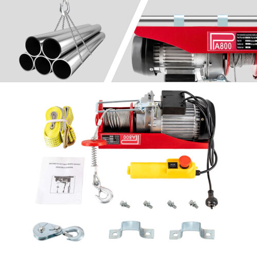 800kg /1763LBS Electric Hoist Winch 1450W Ceiling Wire Rope Lifting Machine - Picture 7 of 19