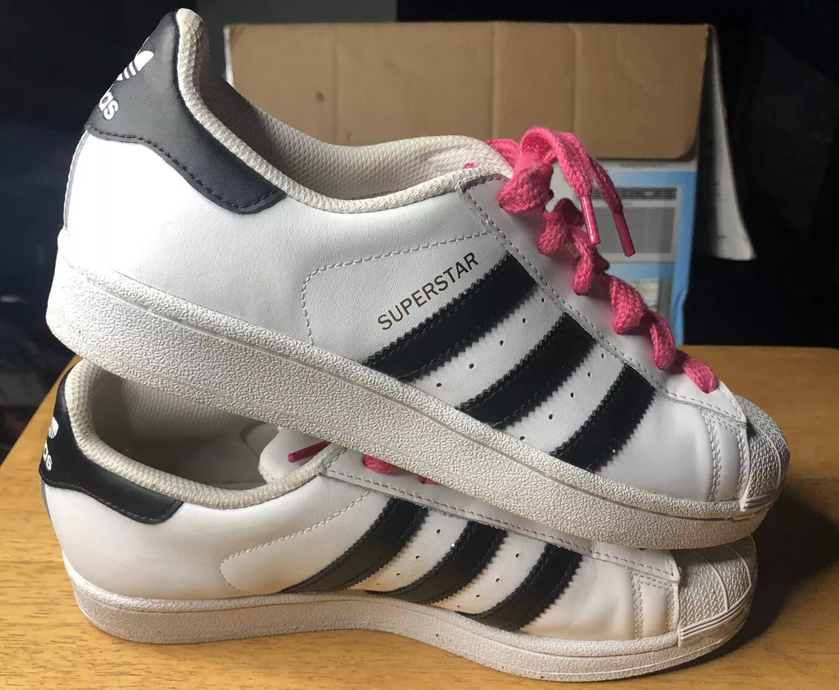 White Black Adidas Superstar PCI 789002 Sneaker Shoe size 7 eBay