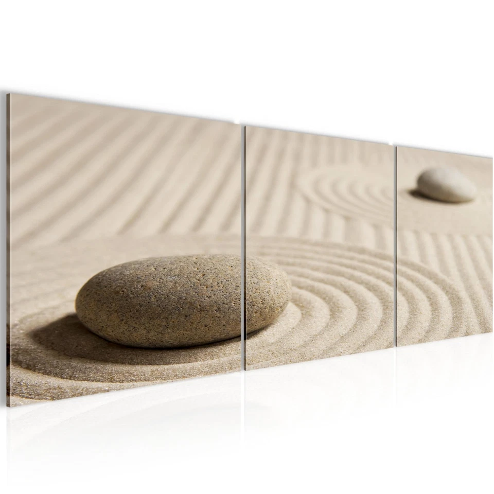 Wandbilder Set Feng Shui Steine Moderne Bilder XXL Wohnzimmer  Zen Spa - Bild 1 von 1