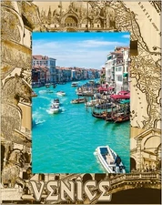 Venice Italy Laser Engraved Wood Picture Frame Portrait (4 x 6)