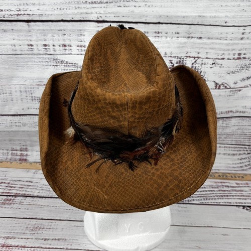 Vintage HUSH PUPPIES HAT SUEDE Feather Band Made in USA Super Condition Size M - Picture 4 of 13