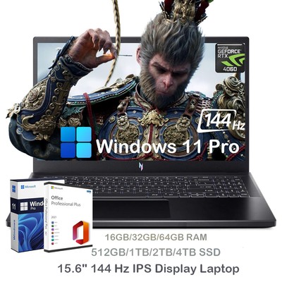 acer Nitro V 15 Laptop,144Hz i9-13900H,RTX 4060,UpTo 64GB,4TB+Office21+Win11pro