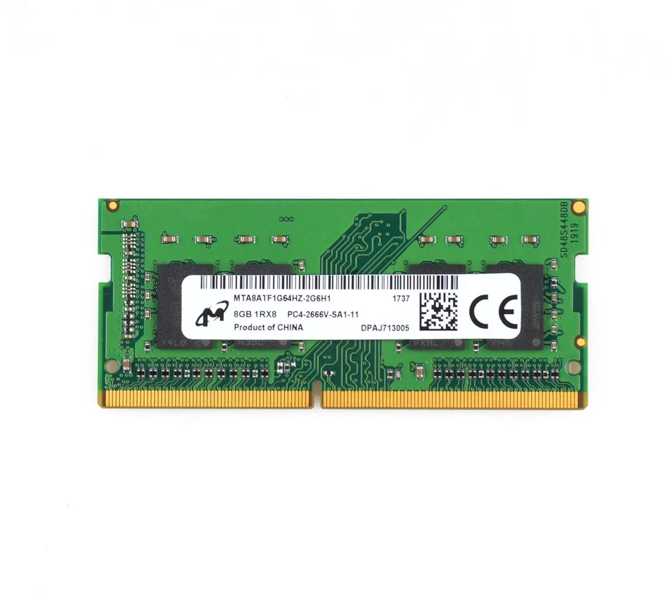 Micron 2x 8GB 1RX8 PC4-21300 DDR4 2666V 1.2V SODIMM Laptop Memory RAM Intel 16GB - Image 2 of 4