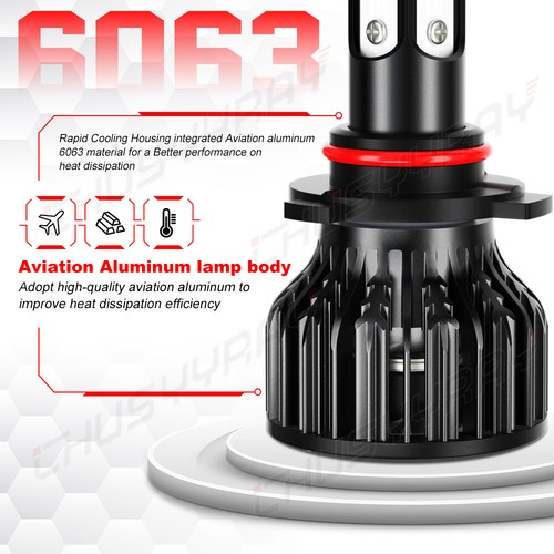 9005+H11 LED Headlight Combo High/Lo Beam Bulbs Super White Bright Lamps - Picture 4 of 10