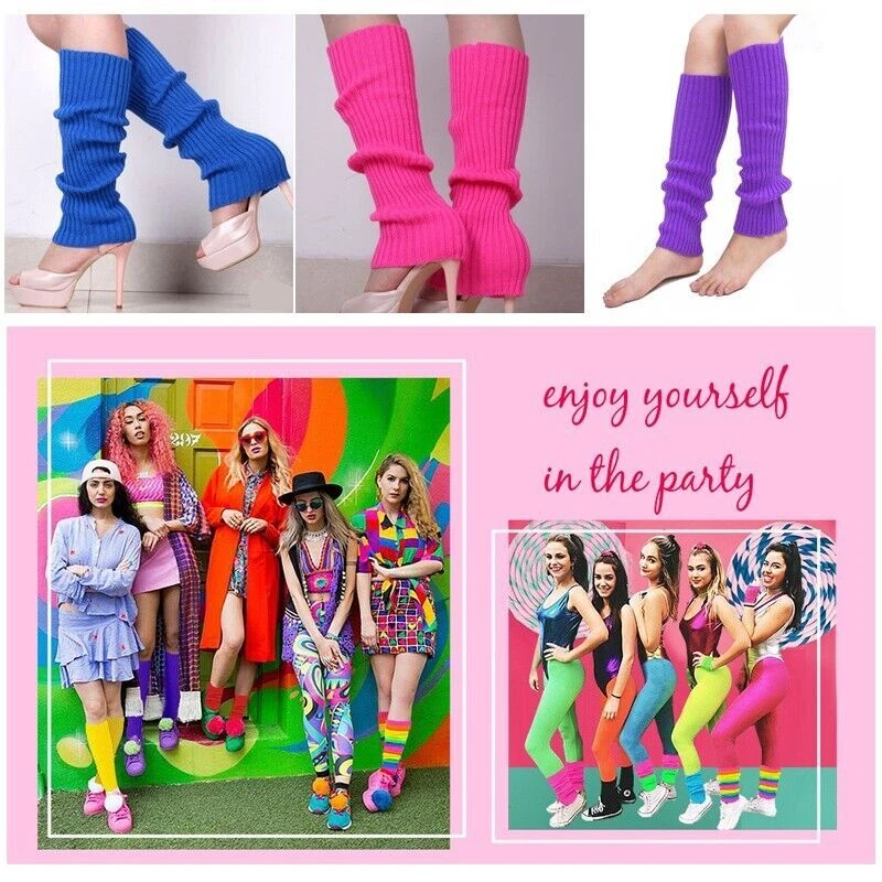 Leg Warmers Legging Socks Knitted Womens Ladies 80s Dance Disco Party Costume AU - image 2 of 4