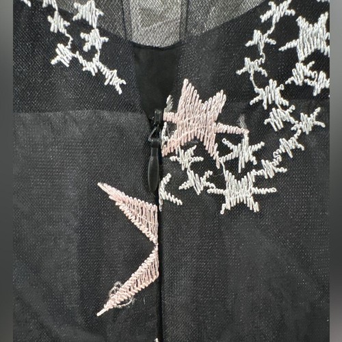 Blue Gorgeous Girls Black Tulle Embroidered Star Sweethearts Neckline Dress 8 - Picture 6 of 15