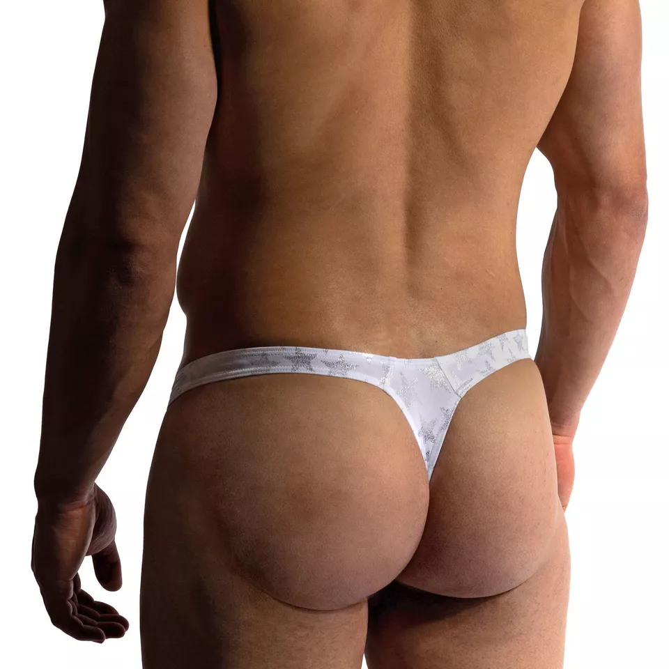 Manstore M2421 Tower String mens underwear thong brief enhancing pouch stars - Image 2 of 2
