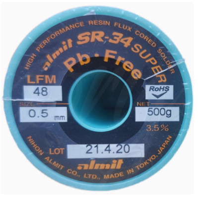 1PC NEW FIT FOR LFM48 SR-34 SUPER Soldering Wire 0.5 0.8MM Lead Free LFM-48