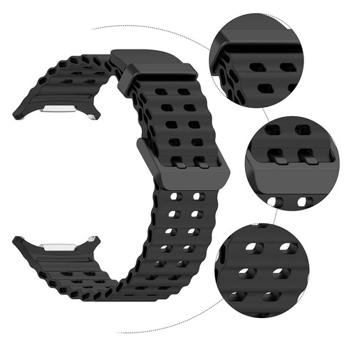 Ocean Sport Silicone Strap Adjustable for Samsung Galaxy Watch 7 Ultra 47mm - Zdjęcie 9 z 23