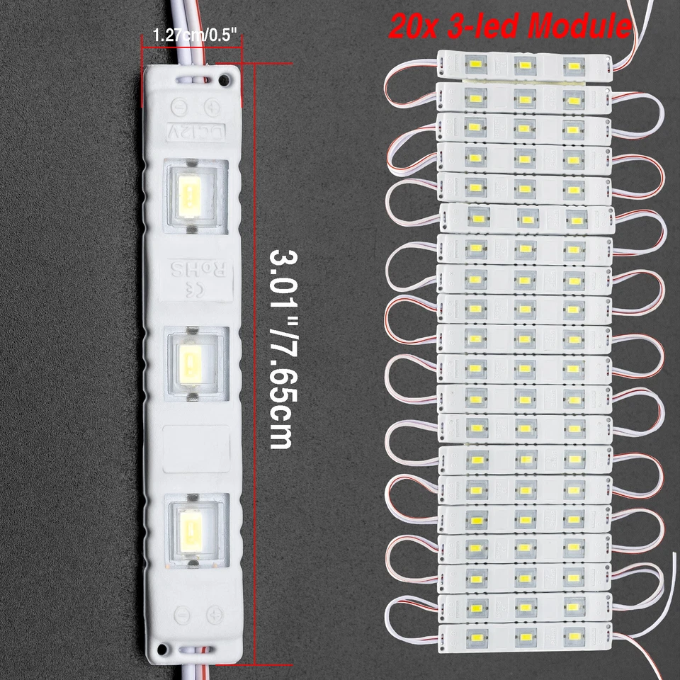 60 LEDs 12V Van Interior Light Car LED Ceiling Lights Kit Dome Lamp Van RV Truck - Image 2 of 4
