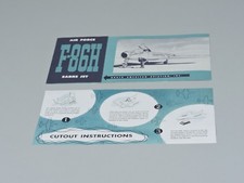 North American Aviation - Air Force F-86H Sabre Jet - Cut out & Historical Info
