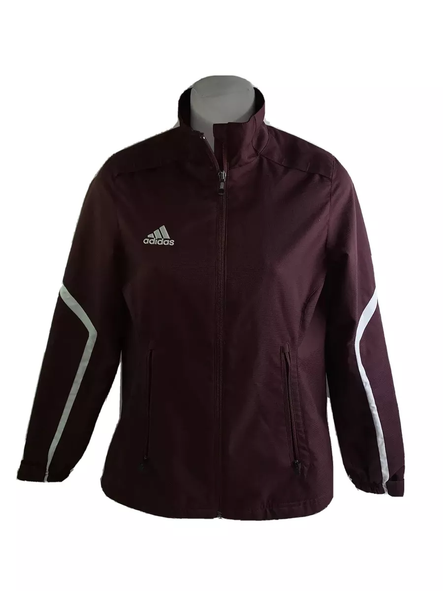 Maroon adidas 2025 jacket womens