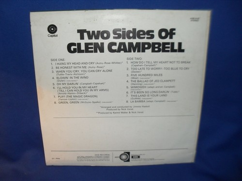 TWO SIDES OF GLEN CAMPBELL - AUSTRALIAN LP RECORD 12” 33/3  - Picture 2 of 3