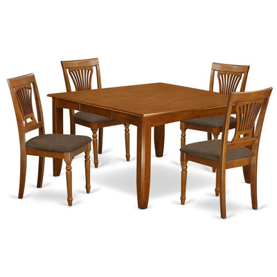 フレアー　ボーダーコリー F2557 7Pc Dining Set in Dark Brown & Tan by Poundex