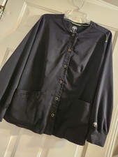Healing Hands Works- Scrub Jacket. Womens Medium. Black