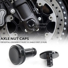 Nueva cubierta negra de tapas de tuerca de eje delantero para Softail Low Rider ST FXLRST 2022-2026