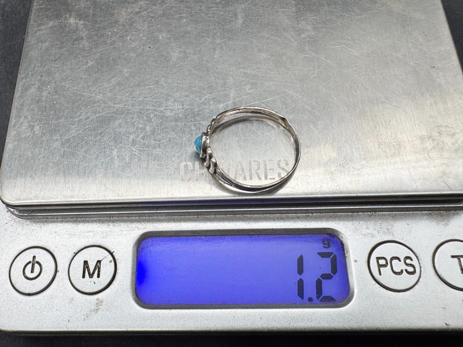 VINTAGE SOLID SILVER GOTHIC TURQUOISE SET  LADIES… - image 8