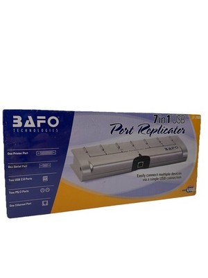 BAFO NEW BF-7900 USB 2.0 7-in-1 Port Replicator Dock Serial Parallel PS/2 RJ45