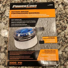 Power Care Rotary  Brush For Pressure Washers AP31092 3300psi NIB Quick Disconne