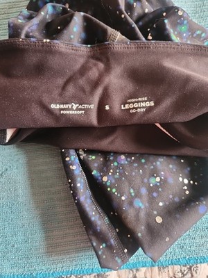 Old Navy Capri Athletic Go Dry Leggings Size Small Color Galaxy Black