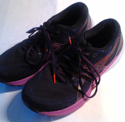 ASICS Kayano Herren Laufschuhe Mesh atmungsaktiv Schwarz/Lila/Weiss