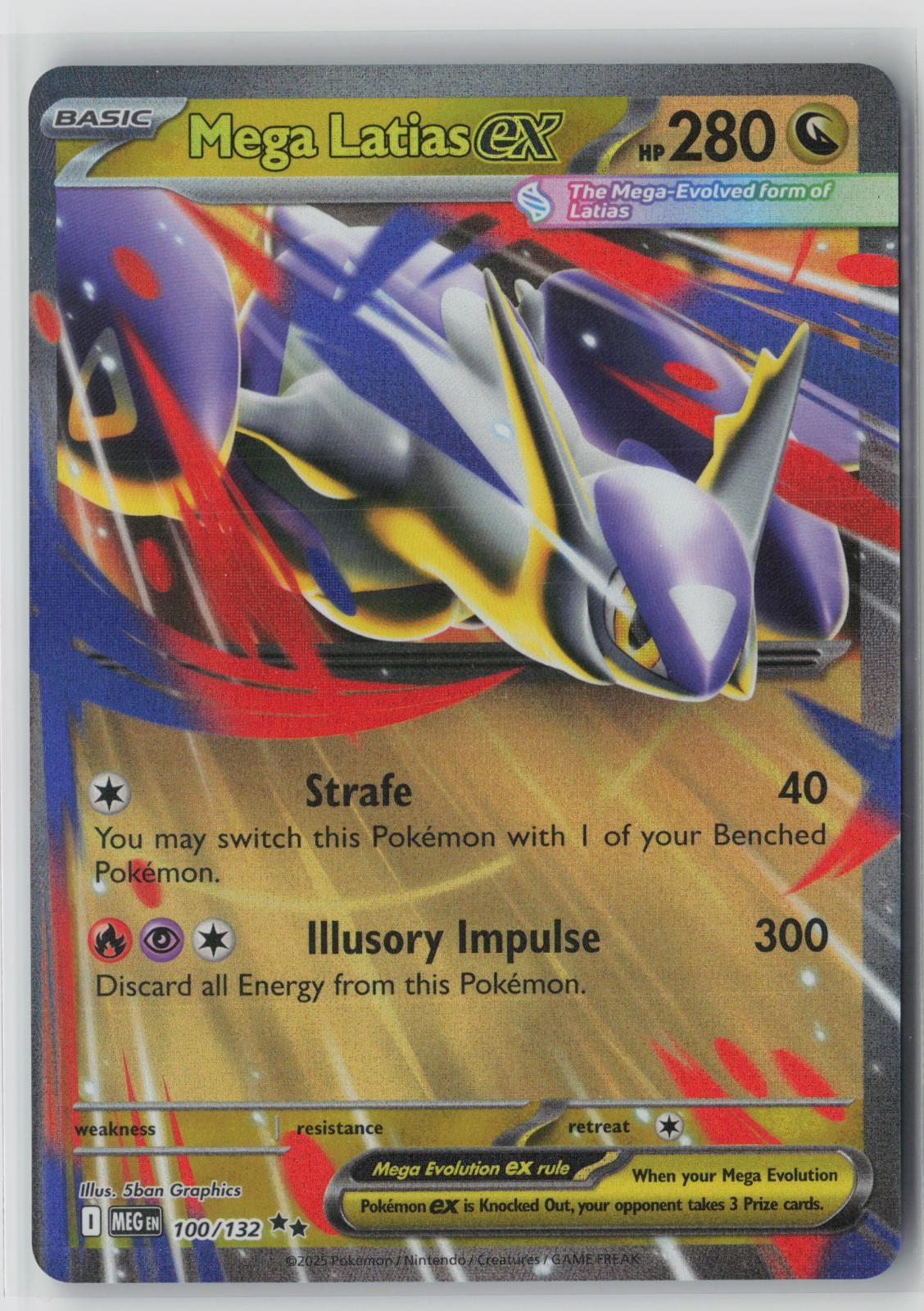 Mega Latias ex 100/132 Holo 2025 MEG Mega Evolution Pokemon Card NM
