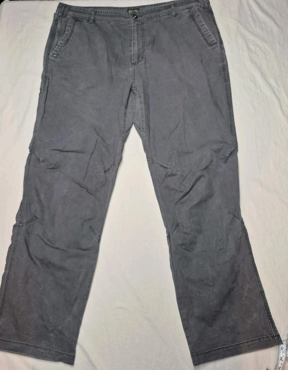 1-Cabelas Gray Canvas Hiking Pants And 1-Nylon Convertable Pant Mens Size 42x34