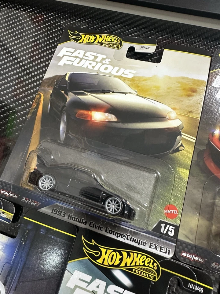 Hot Wheels Fast and Furious Honda Civic Lancer Evo IX Toyota Chaser Porsche set - image 2 of 4