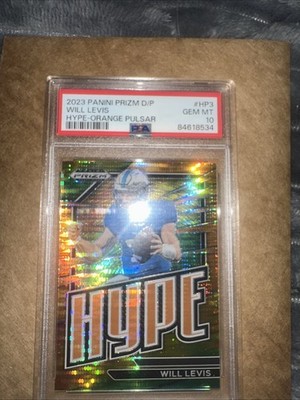 2023 Panini Prizm D/P - Hype Will Levis #HP3 Orange Pulsar Prizm /49 (RC) PSA 10