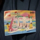 LEGO 6401 Seaside Cabana Paradisa Town Incomplete w/Instructions No Box 1992