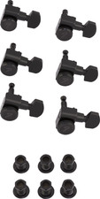 Fender Locking Stratocaster Telecaster Staggered Tuning Machines Black 6 09908