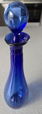 Vintage Pale Blue Glass Bottle with Stopper